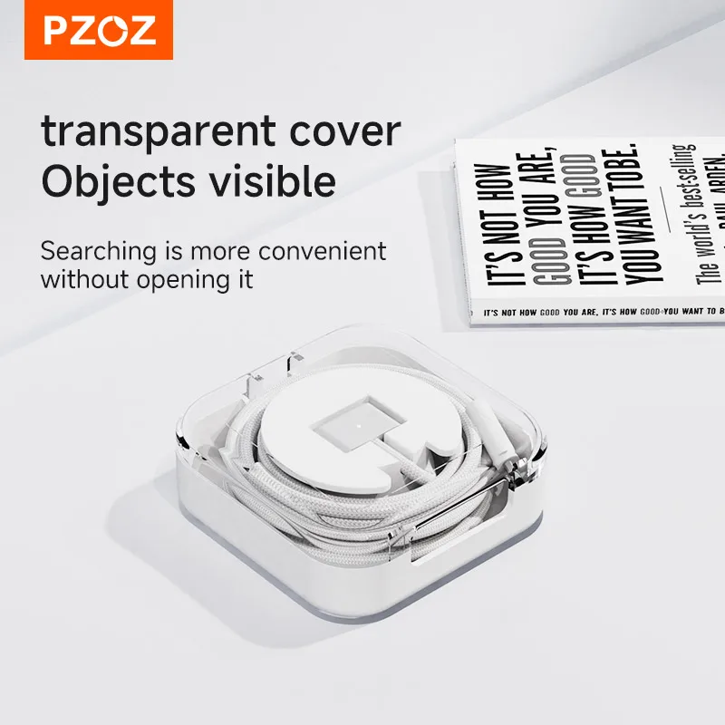 PZOZ For Apple MacBook Pro Air USB C 충전 케이블 보관함 데스크탑 케이블 정리함 MAC 충전 케이블 케이블 정리함