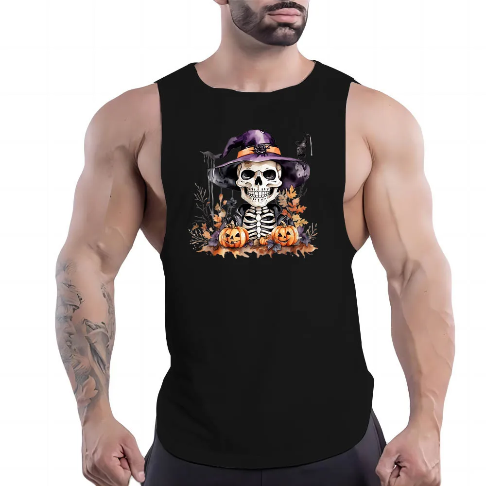 

Quick Dry Fashion Gym Y2k Print Tank Top Breathable Basketball Sleeveless Shirt Outdoor Clothing Men Sport Summer Leisure Fnaf