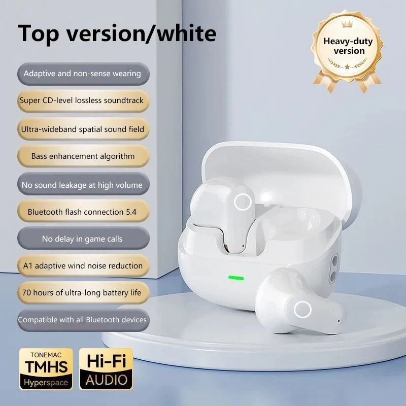 2025 Mini Wireless Bluetooth Earphones - Noise Reduction, Ultra Long Battery Life, Half In-Ear, Dual Ear, Sport Design