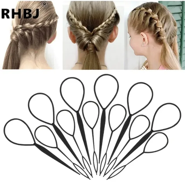 1/3 pcs Plastic Magic Pull Hair Pin Clip Hair Braid Ponytail Maker Accessories Diy Hair Styling Tail Tool Fashion Salon 1