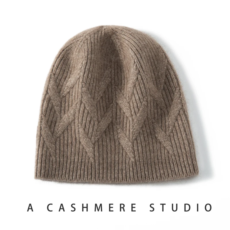 

MERRILAMB-Gorro de Caxemira monocromatic Feminino, Boné de Malha, Boné, mbio, Quente, Jacquard, высокое качество, натуральный,
