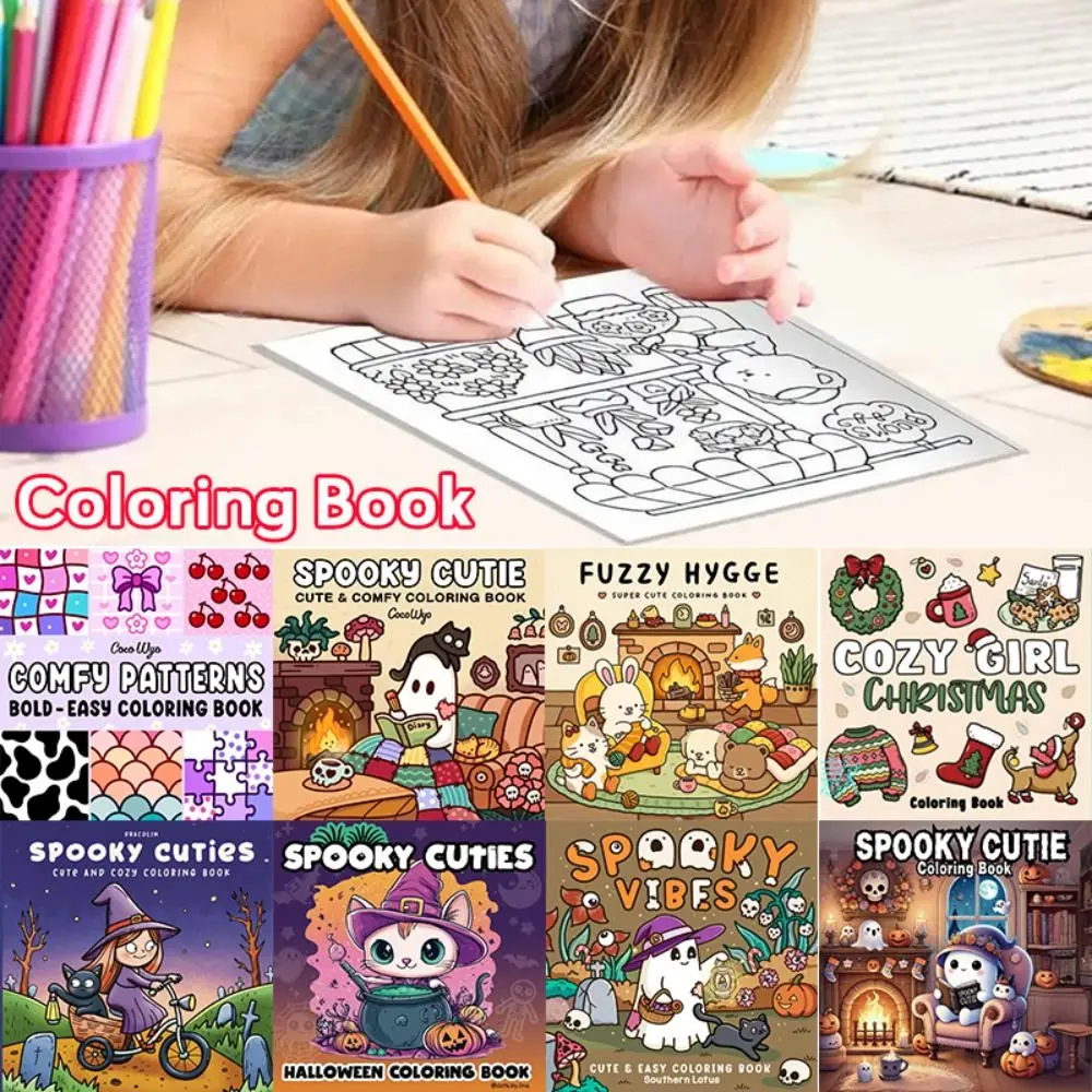 Coloring Book In Cozy Moments For Relaxation Featuring Adorable Creepy Creatures Doodles Book Educational Spooky Cutie (coloring book)