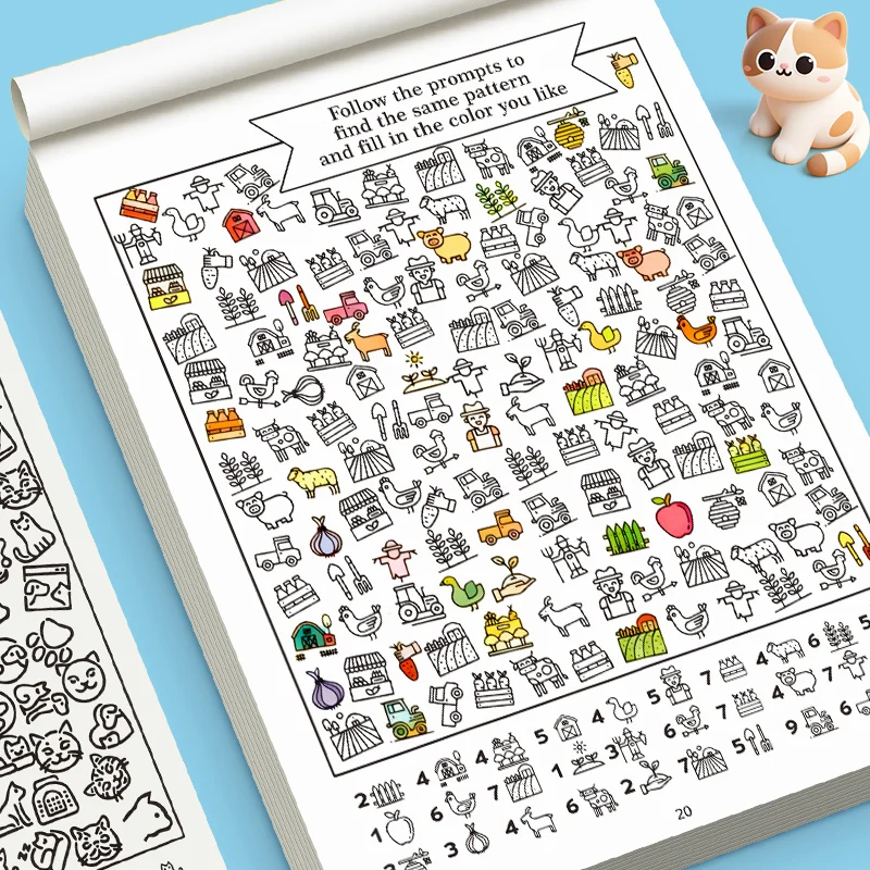 Encuentra, cuenta: un divertido libro de rompecabezas visuales para niños. Encuentra objetos ocultos, cuenta cuántos ves y coloréalos para resaltarlos._voghion.com
