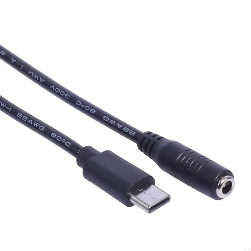 462B USB Type C Male to 3.5x1.35mm Female Charging Adapter Cord for Mobiles Tablets