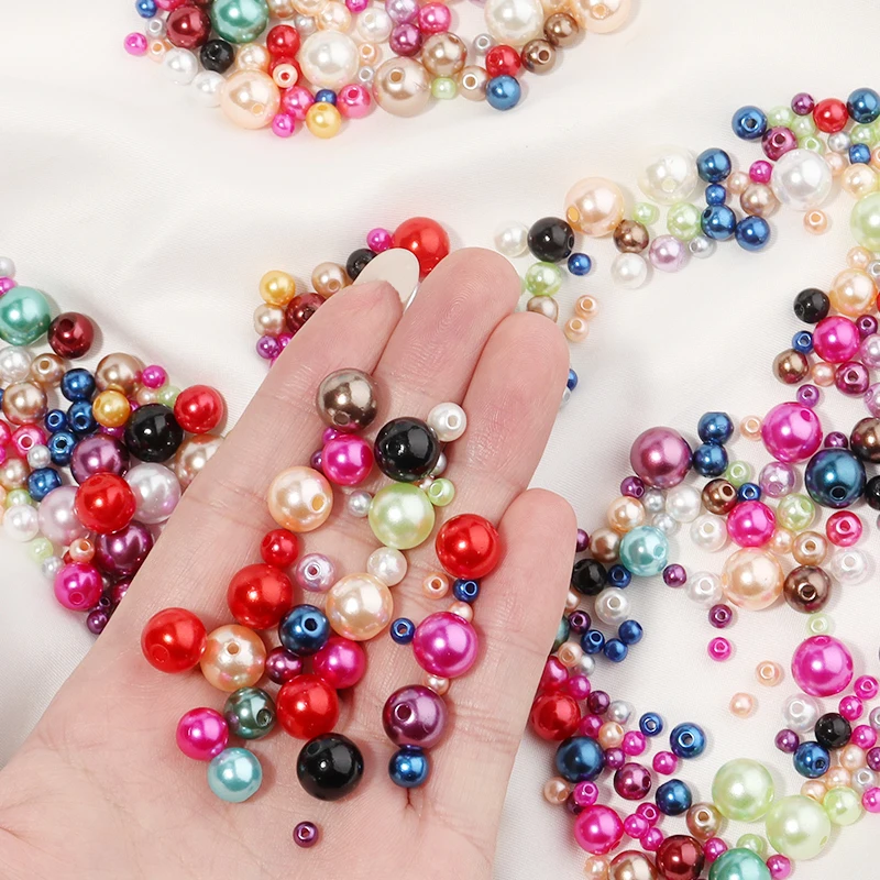 1000pcs 3-10mm Round ABS Imitation Pearl Beads Loose Beads Plastic Acrylic Spacer Bead For Jewelry Making Diy Bracelet Necklace