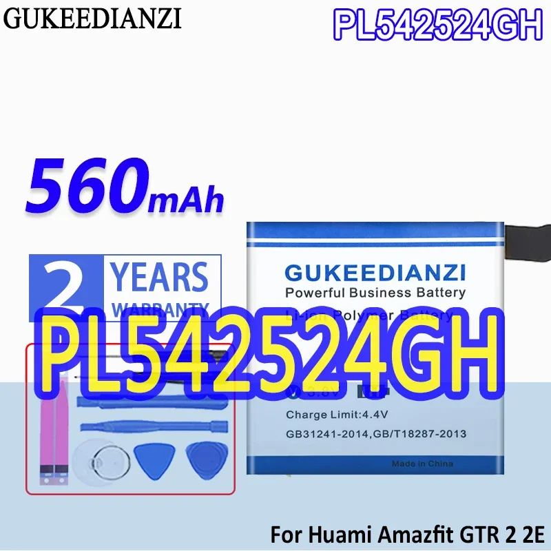 

High Capacity GUKEEDIANZI Battery PL542524GH 560mAh For Huami Amazfit GTR 2 2E GTR2 Digital Batteria