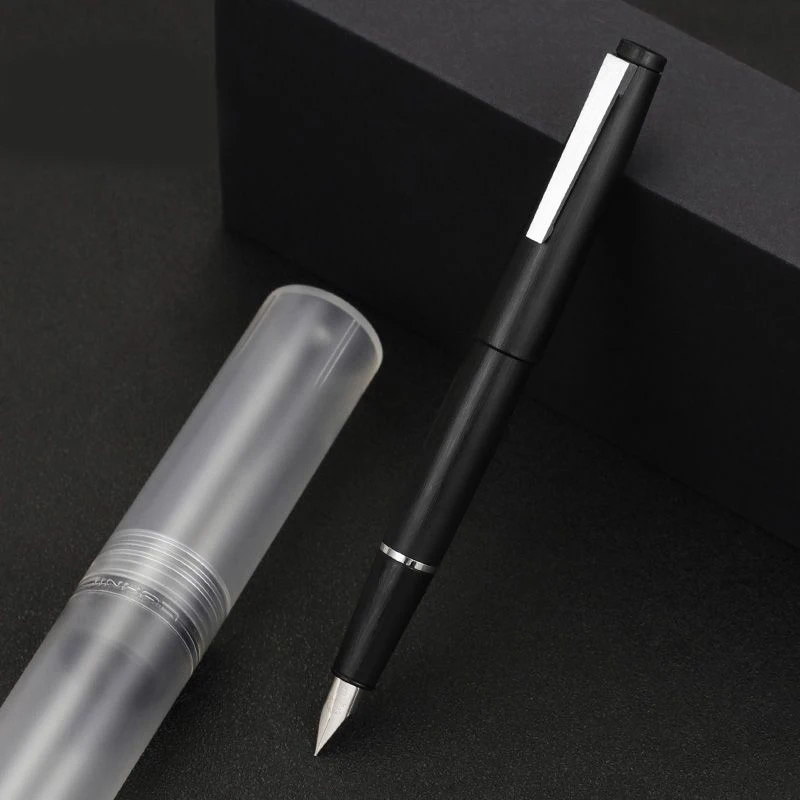 Jinhao 80 시리즈 블랙 만년필, 엑스트라 파인 0.3 0.38 0.5mm, EF F 펜촉, 필기구, 실버 클립, 사무용품, 문구