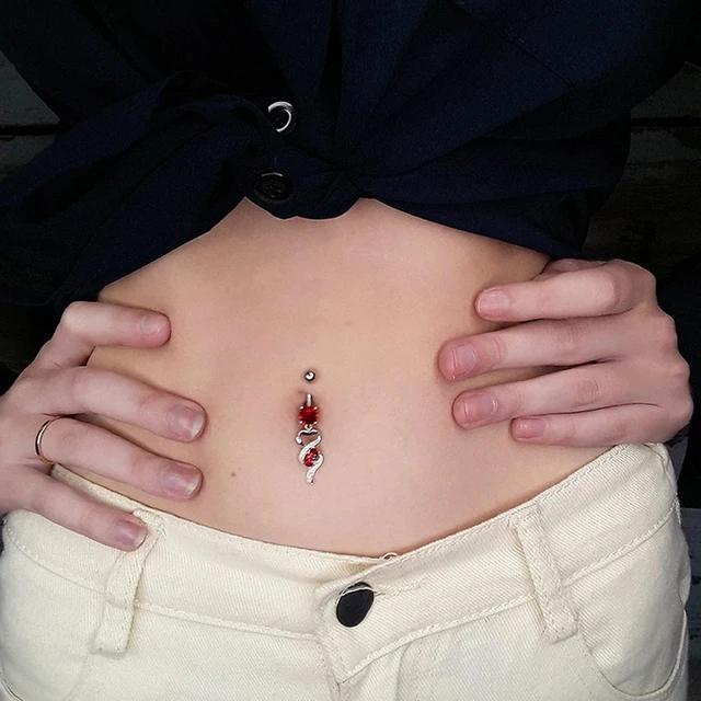 Piercing Ombelico In Acciaio Chirurgico 316L - Design Scorpione Senza Pietre - Foto 10