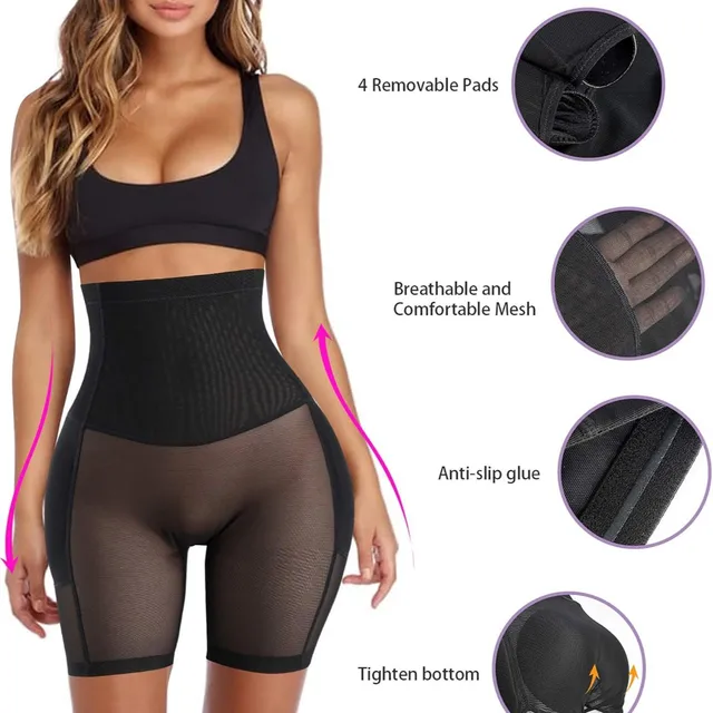 Pantalon de levage des fesses en maille taille haute, avec Inserts latéraux rembourrés, sous-vêtements décontractés en coton, taille haute, saison de printemps