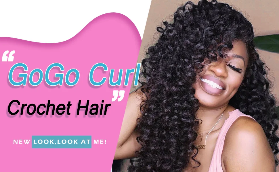 Synthetic Short GoGo Curl Crochet Hair Beach Curl Crochet Braids Hair Ocean Wave Twists Braiding Hair Extensions