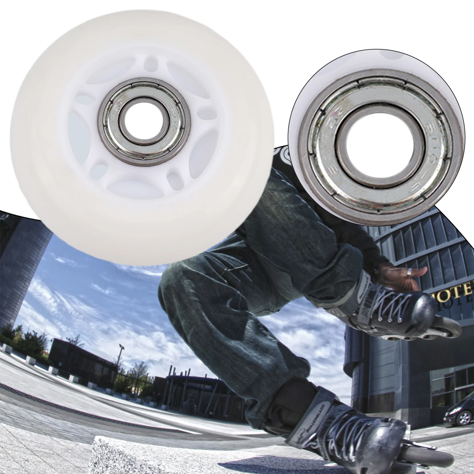 Roller Skating Wheels Bearings Inline Skate Wheels 64/70/72mm Accessories Polyurethane PU For Skates/luggage