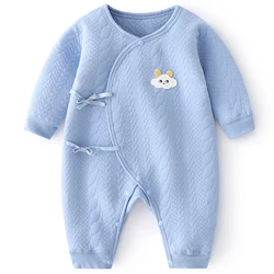 Spring Toddler Girl Boy Clothes Cartoon Cute Cotton Solid Long Sleeve Jumpsuit Newborn Romper Baby Items Free Shipping BC2163
