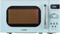 Retro Small Microwave Oven With Compact Size, 9 Preset Menus, Position-Memory Turntable, Mute Function, Countertop Micro 1