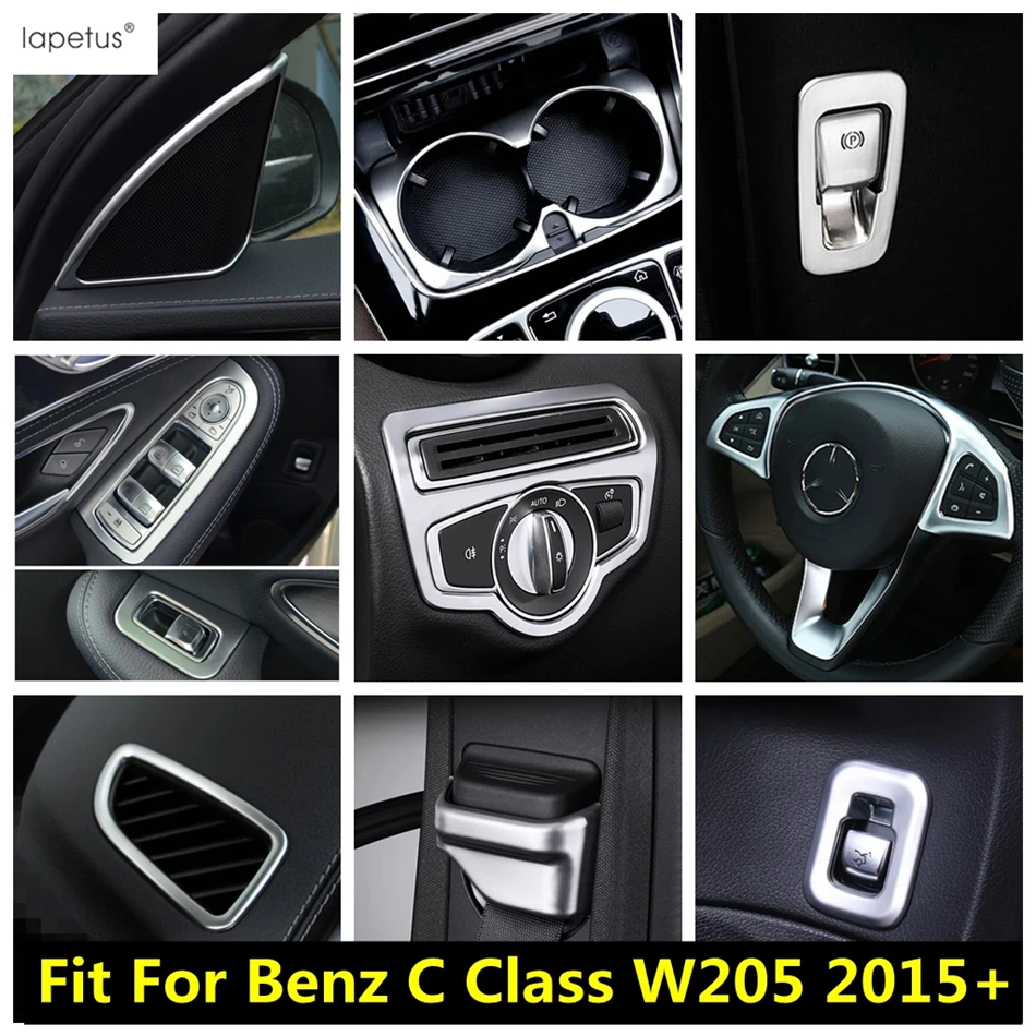 

Window Lift / Head Lamp / Water Cup / Steering Wheel Cover Trim For Mercedes Benz C CLASS W205 2015 - 2020 Accessories Interior