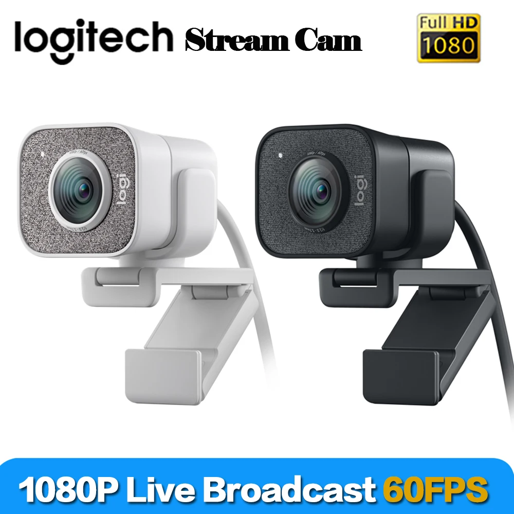 Original Logitech Webcam 1080P StreamCam 60fps Streaming Web Camera with  USB-C and Buillt in Microphone Web Cam