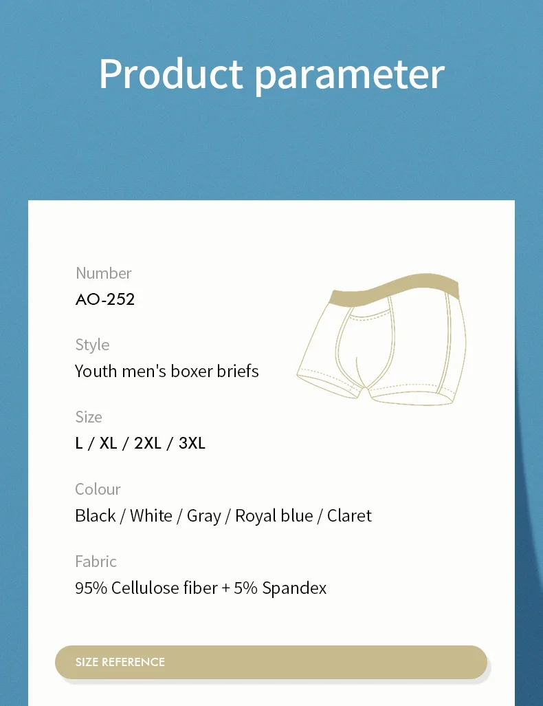 Gunpowder Separated Unterwäsche Herren Modal Sommer Atmungsaktive Sport Gerade Hosen Eisseide Eisseffekt Pouch-Shorts – Detail 13