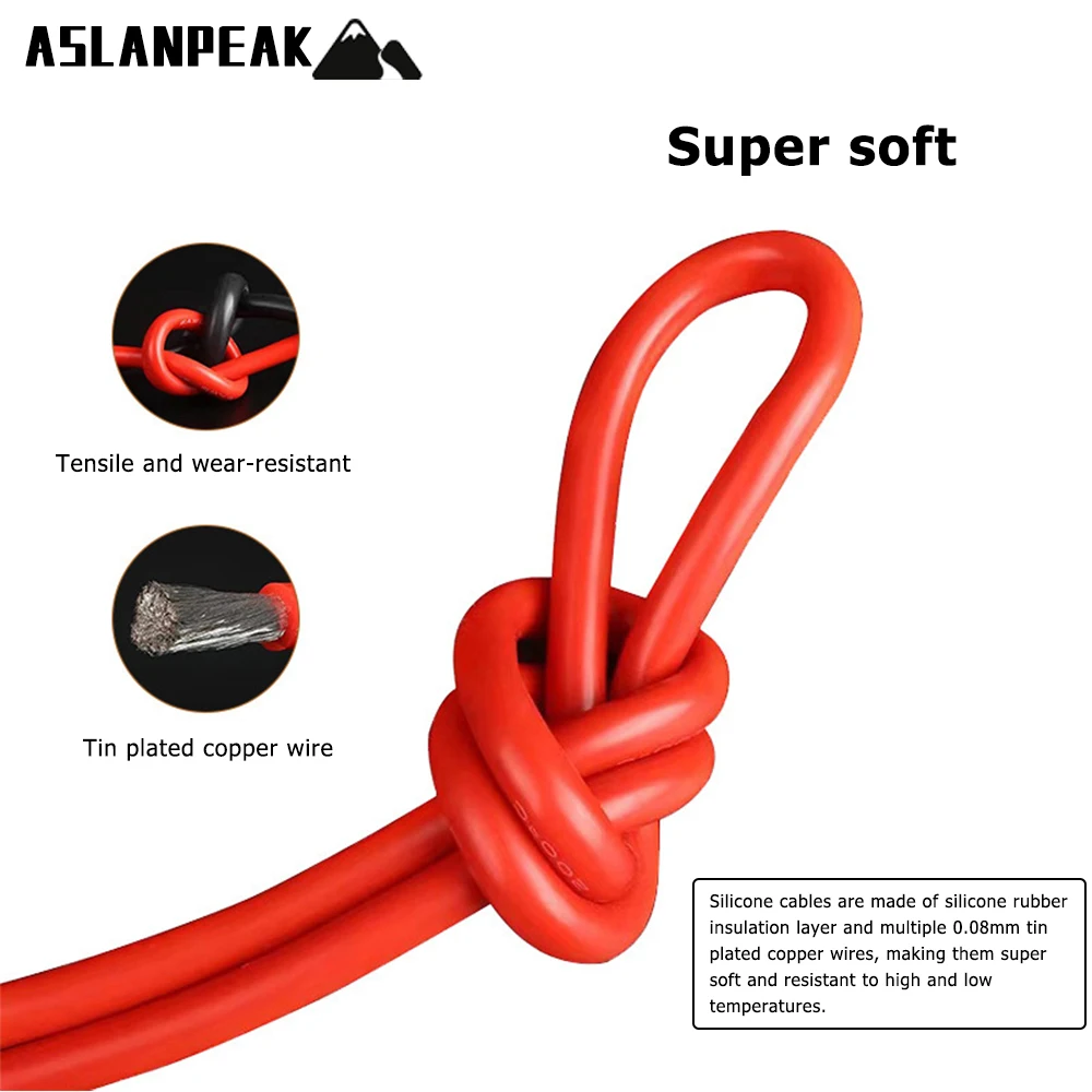 Fil silicone 10 AWG rouge 20m pour modélisme