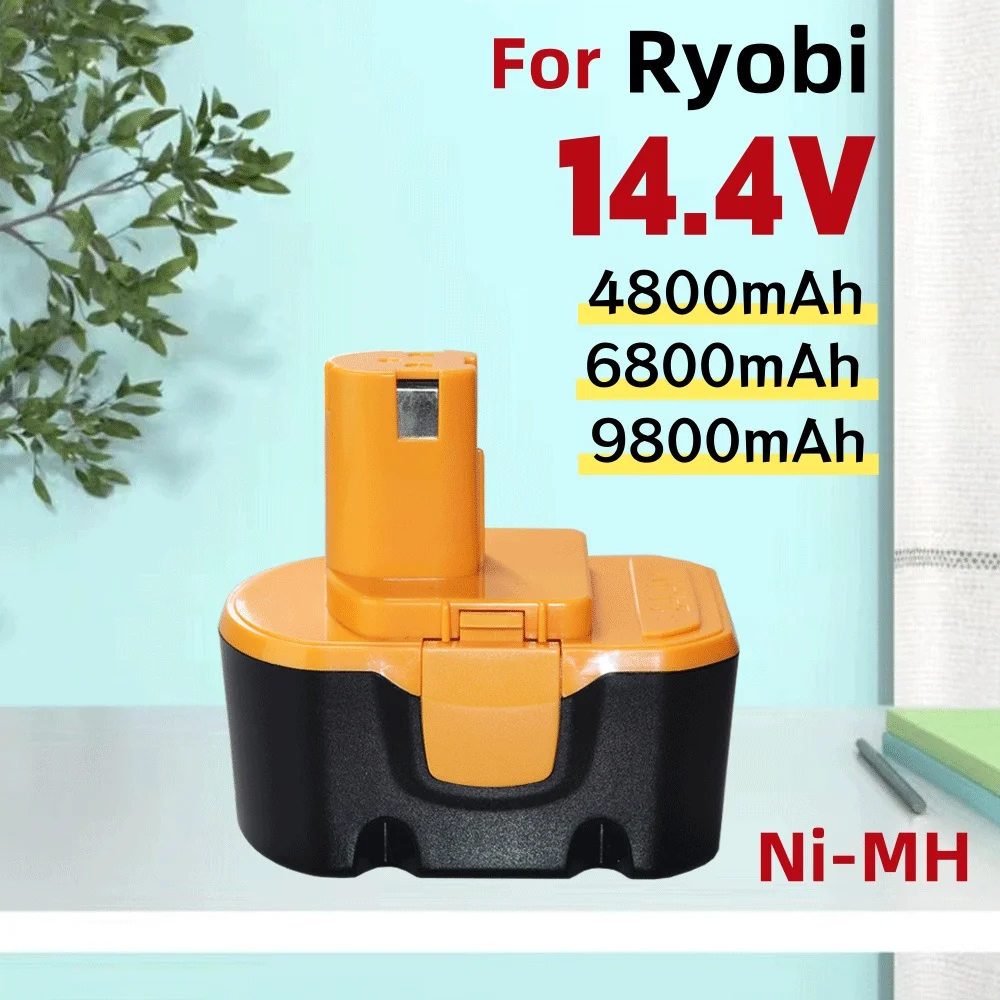 

Ni-Mh 14.4V 4.8/6.8/9.8Ah For Ryobi Battery SaftSafety Compatible R10521 RY6201 RY6202 130224010 130224011 130281002 1400144 131