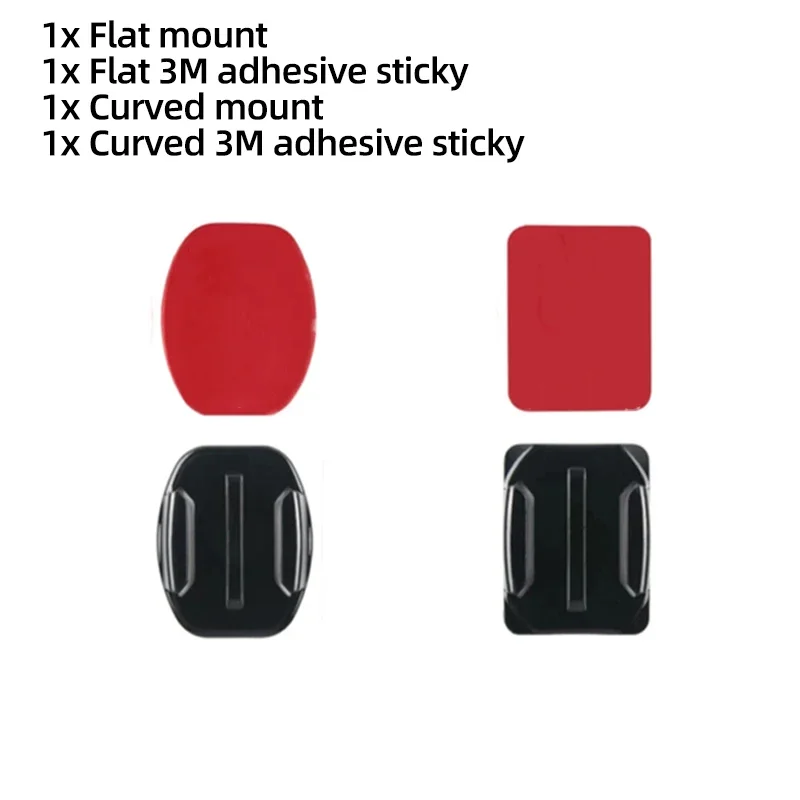 Accessories Kit Sticker Adjustment Arm Screw Base J Hook For GoPro 13 12 11 10 9 8 5 SJCAM AKASO Insta360 DJI Osmo Action Camera