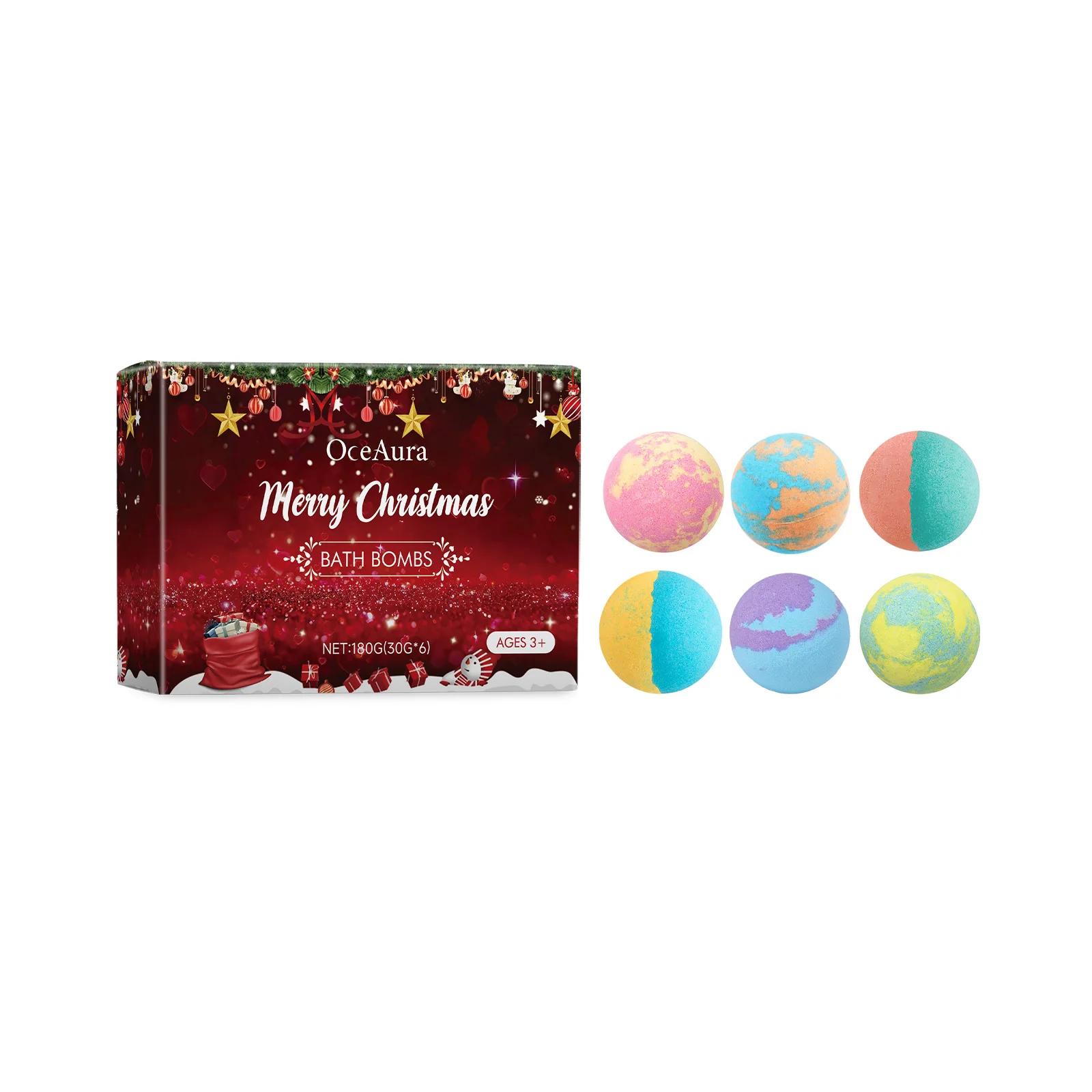 Coffret de bombes de bain à la rose et à l'extrait de fruit du dragon : aromathérapie, spa, relaxant, hydratant, parfum longue durée, nettoyant pour la peau_voghion.com