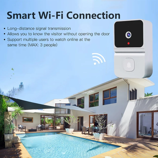 Wireless Smart Visual Doorbell Two-way Intercom Infrared Night Vision Remote Monitoring Security System Wifi Video Door Bell 5