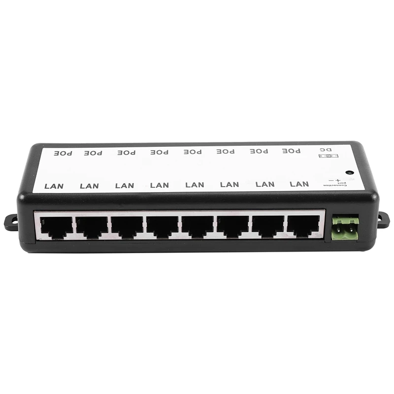 

FULL-8 Ports Poe Injector Poe Splitter For Cctv Network Poe Camera Power Over Ethernet Ieee802.3Af