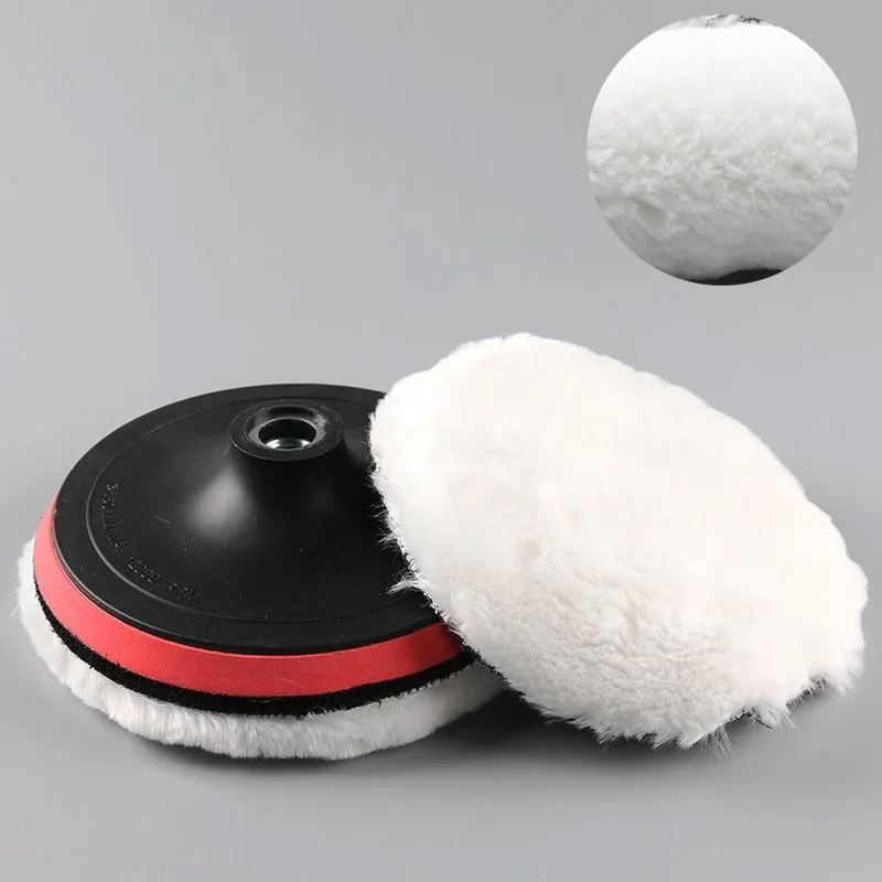 5 Sizes Wool Polishing Disc Pad for Car Paint Care Polisher Pads Waxing Polishing Buffing Wool Pad 75-180mm Auto Accessories 5