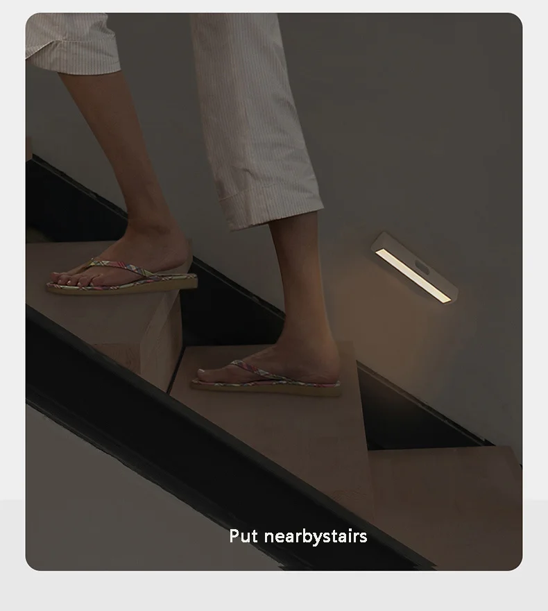 LED Induction Night Light Magnetic Design 2-level Brightness Human Body Sensor 3