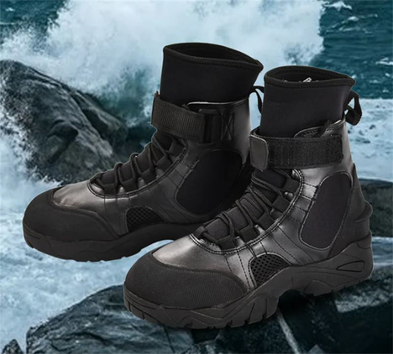 Men's Fishing Wading Boots Breathable Upstream Shoes Outdoor Anti-slip Fly Fishing Waders Rubber Sole Boot Sea Boating Sports