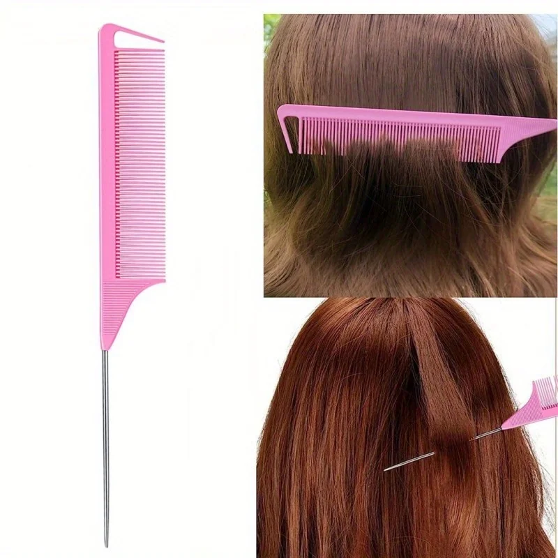 4pcs/Set Hair Loop Tool Set 2pcs French Braid Tool Loop 1pc Rat Tail Comb 1pc Elastic Hair Rubber Bands Remover Cutter 2