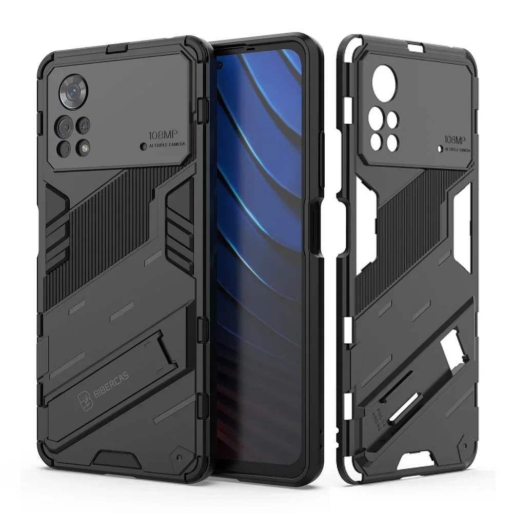 Poco Series Shockproof 360° Bumper Case with Punk Back Panel