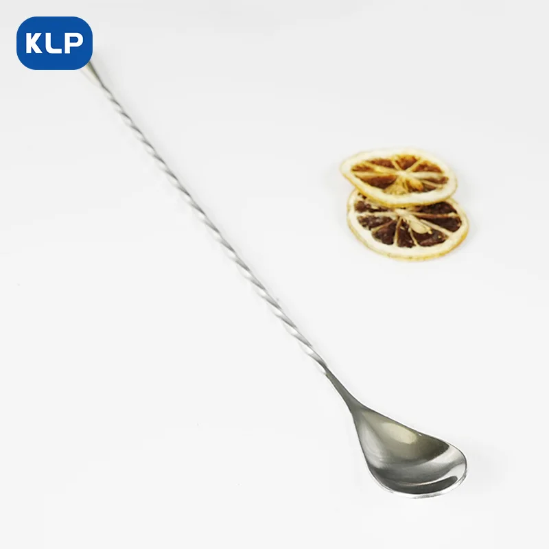 KLP Stainless Steel Bar Spoon Mixer Stick Long handle stirring spoon milk tea Coffee Stir stick Mixer tool Bar-spoon bar spoon