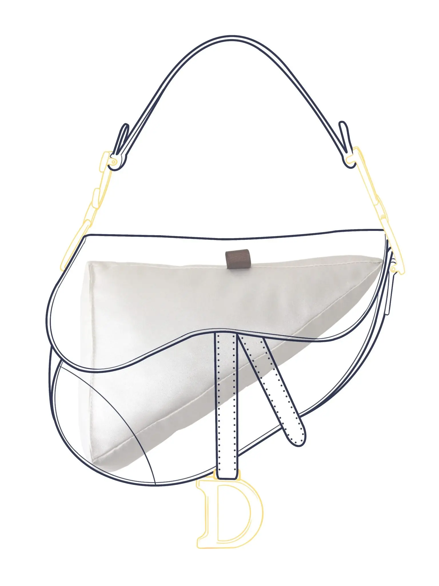 Fit For Saddle Bag Luxury Handbag Insert Bag Shaper Pillow Shape