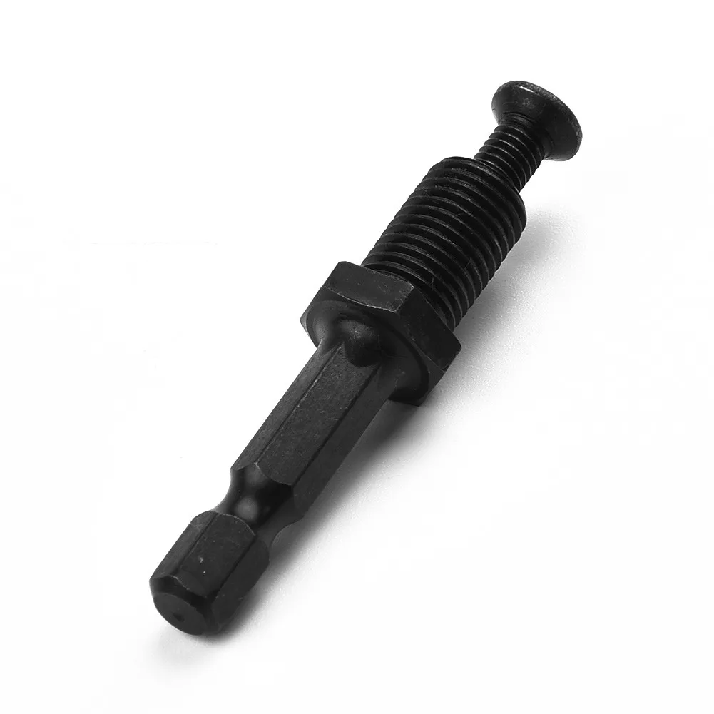 

Thread Screw. For Drill Bit Chuck Adapter 1/4" Hex Shank Drill Chuck Adapter 3/8"-24UNF Black Keyless Chuck Locking Steel