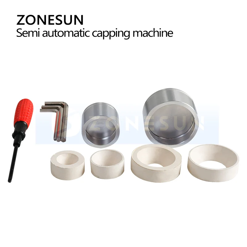 ZONESUN-máquina eléctrica semiautomática para tapar botellas de Gel de manos, selladora con tapa abatible, ZS-XG450