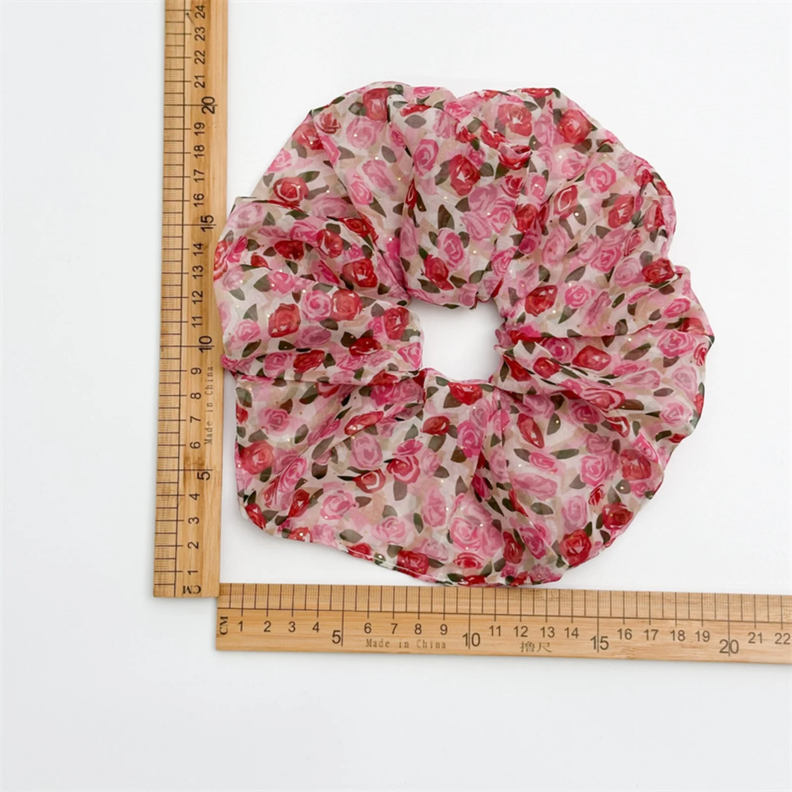 1pc  Floral Print Scrunchies Set, Romantic Hair Accessories for Women, Cute Hair Ties for Daily and Party Wear