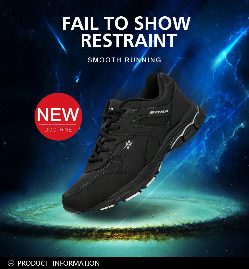 Description Picture 5 of itemBONA New Classics Style Men Running Shoes Lace Up Men Athletic Shoes Outdoor Jogging Sneakers Comfortable Light Free Shipping