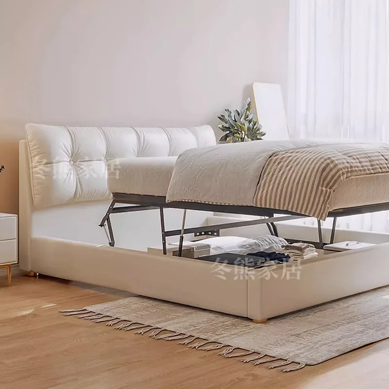 

Nordic Modern King Size Bed Unique Wood Headboard Storage Bed Frames Queen Luxury Twin Camas De Dormitorio Furniture Bedroom