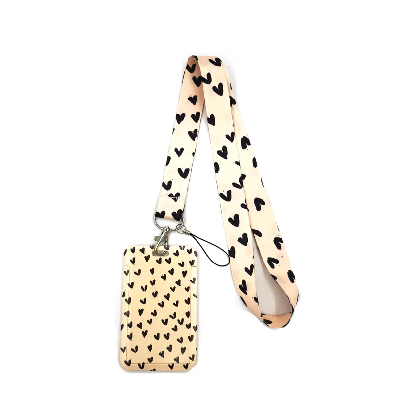 

Little Hearts Love Credit Card ID Holder Bag Student Women Travel Card Cover Badge Gifts Accessories Work Name Card Holder Gifts