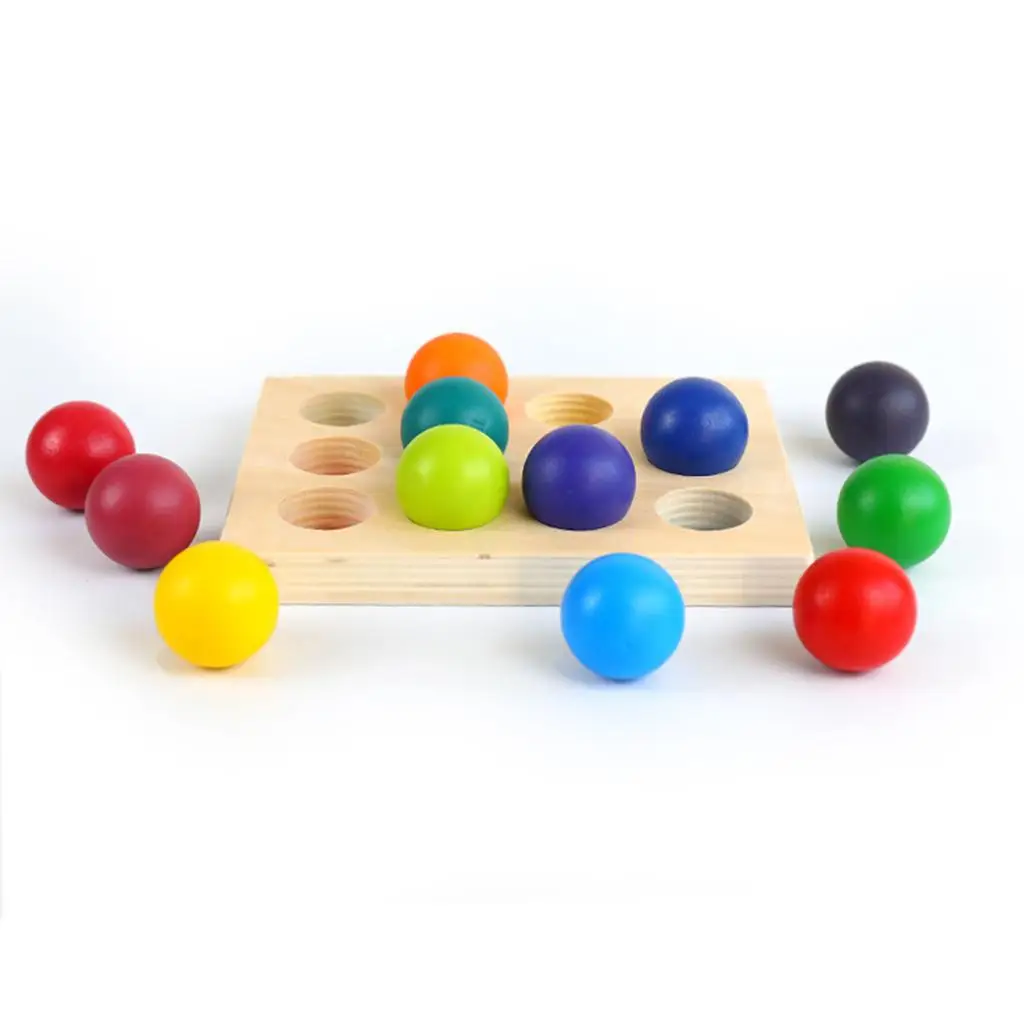 

Wood Rainbow Sorting & Counting Board Game Puzzle Toys