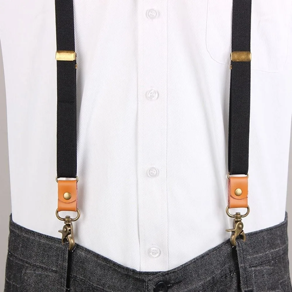 Strap Men's Suspenders Clips Elastic Belt Hanging Pants Clip Adjustable  Braces