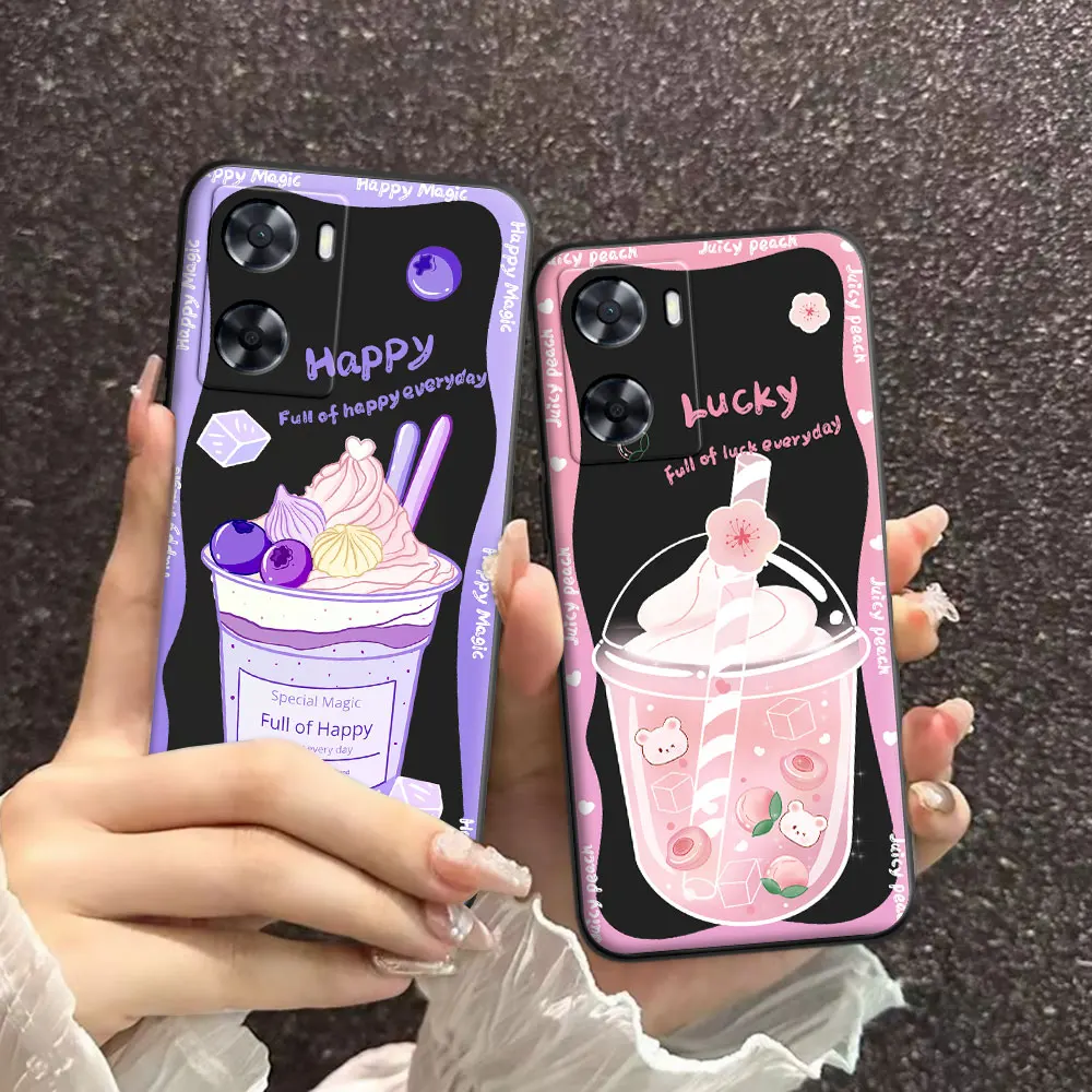 Per Oppo A77 4G Custodia Per Oppo A77 5G Fashion Soft Silicone Tpu Ice Cream Pattern Custodia Per Telefono Per Oppoa 77 A77 Cartoon Back Cover