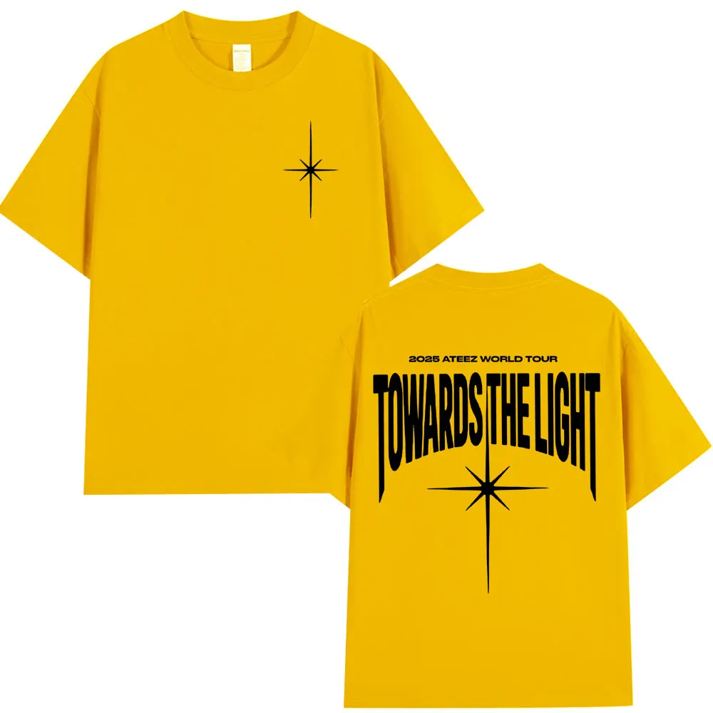 2025 Ateez World Tour Towards The Light T Shirt Korean Kpop Fashion T-shirt Men Women Casual Cotton Cozy Short Sleeve T-shirts 5