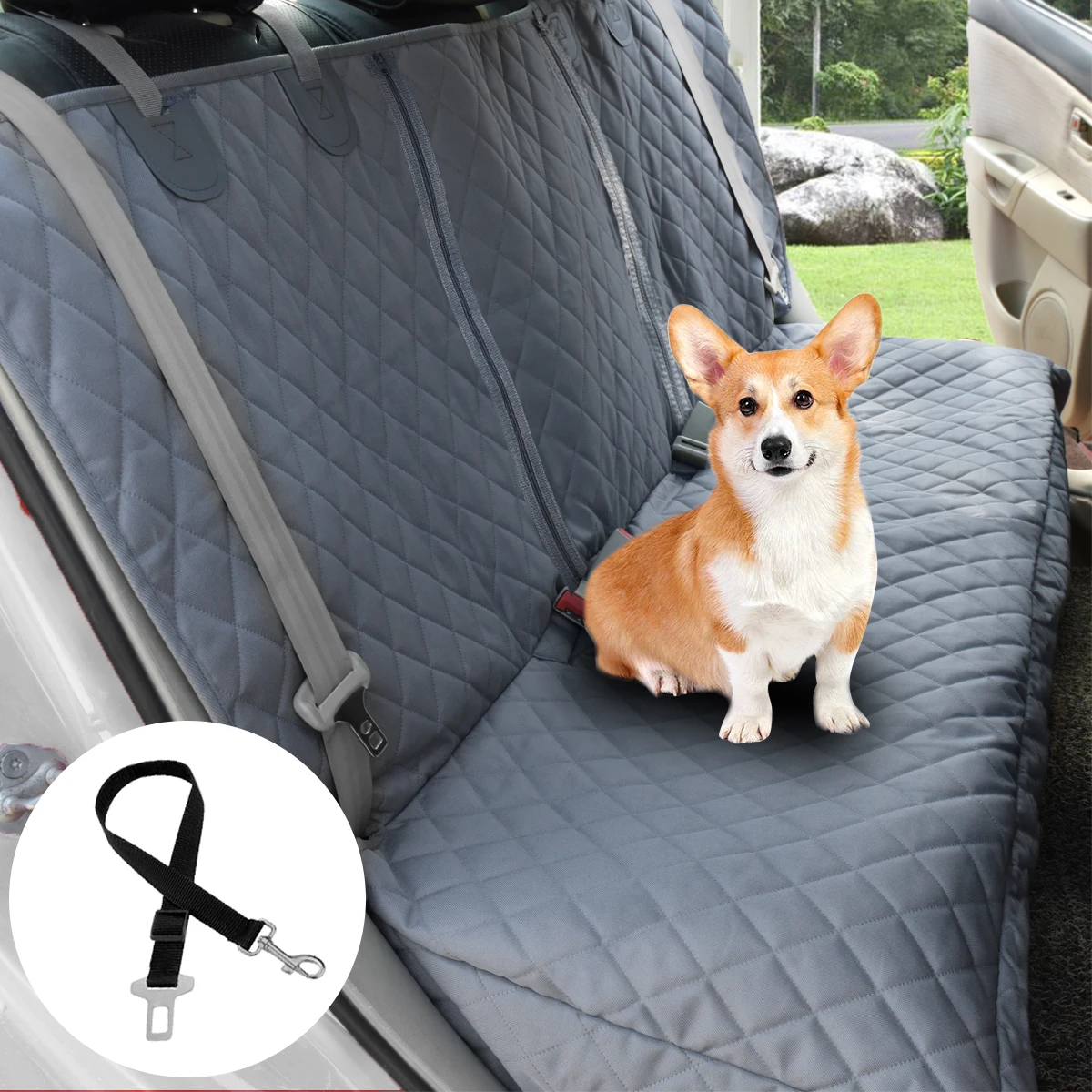 Funda impermeable para asiento de coche para perro, protector