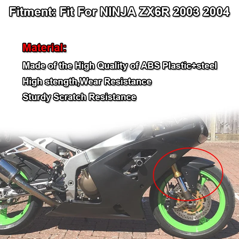 ZX 6r-カワサキZX-6R zx6r 2003 2004用フロントホイールとボディガード