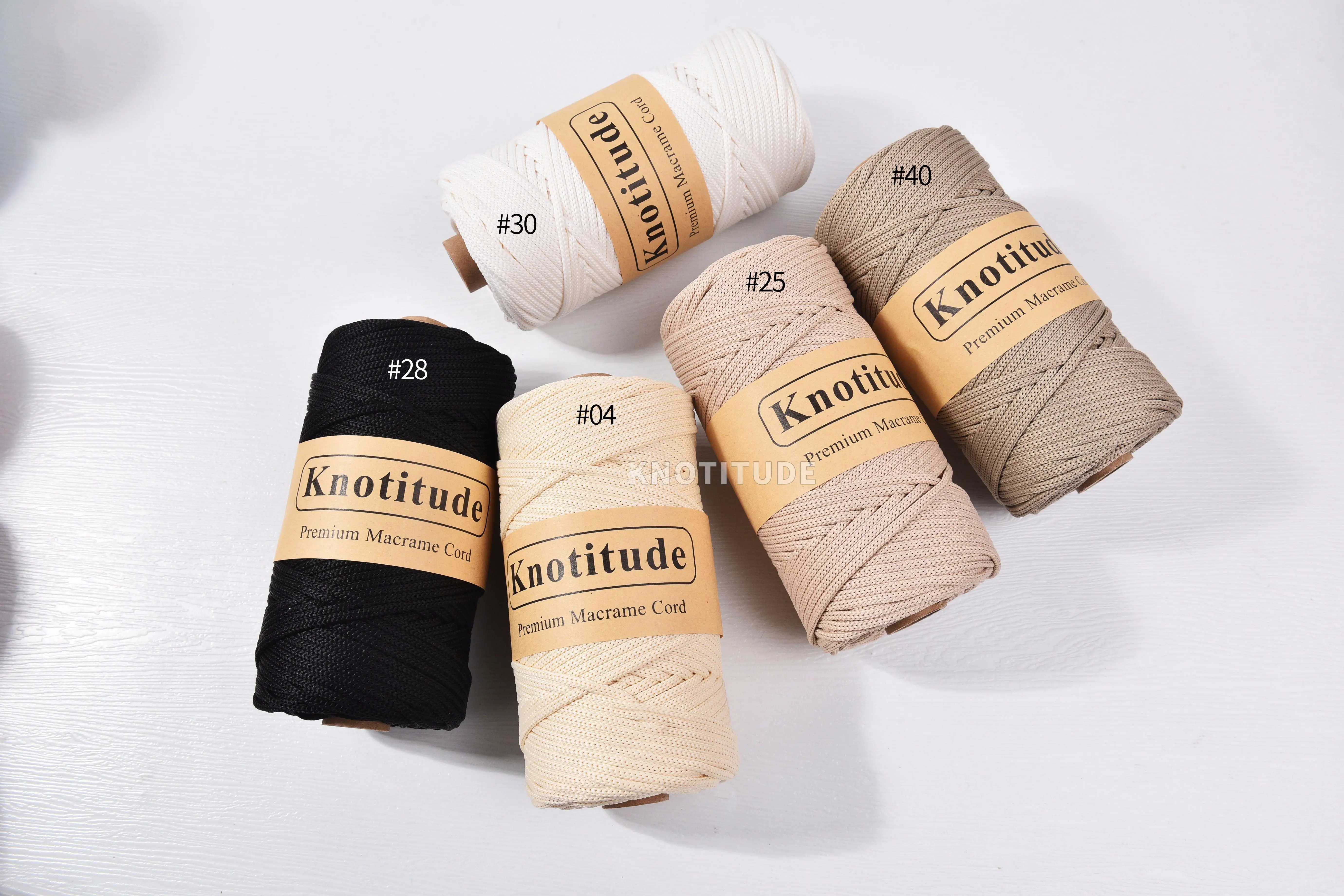 KNOTITUDE 4mm polyester knitting yarn macrame cord 300g