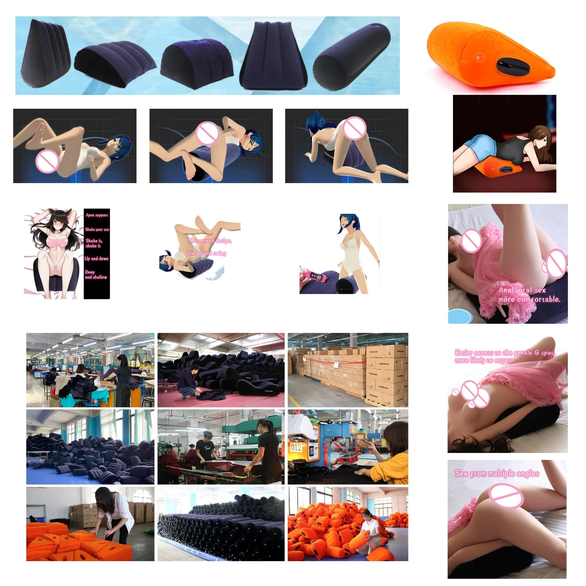 SM BDSM Inflatable Sex Couch Sofa Swinging Couple Orgasm Sex Products Changing Hips Positions Pillow Anal sex Deep Masturbation