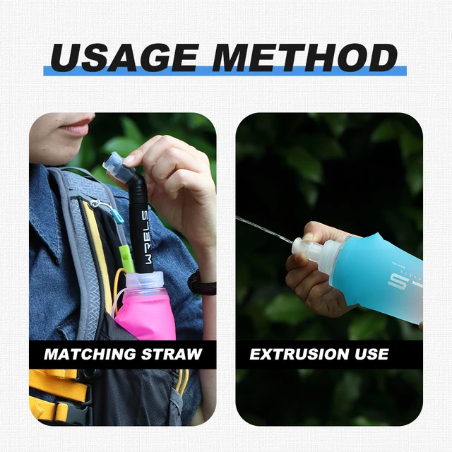 1pc Colorful Gradient Color Outdoor Convenient Folding Water Bottle for Cycling,Camping,Hiking,Running,Fitness,Travel 4