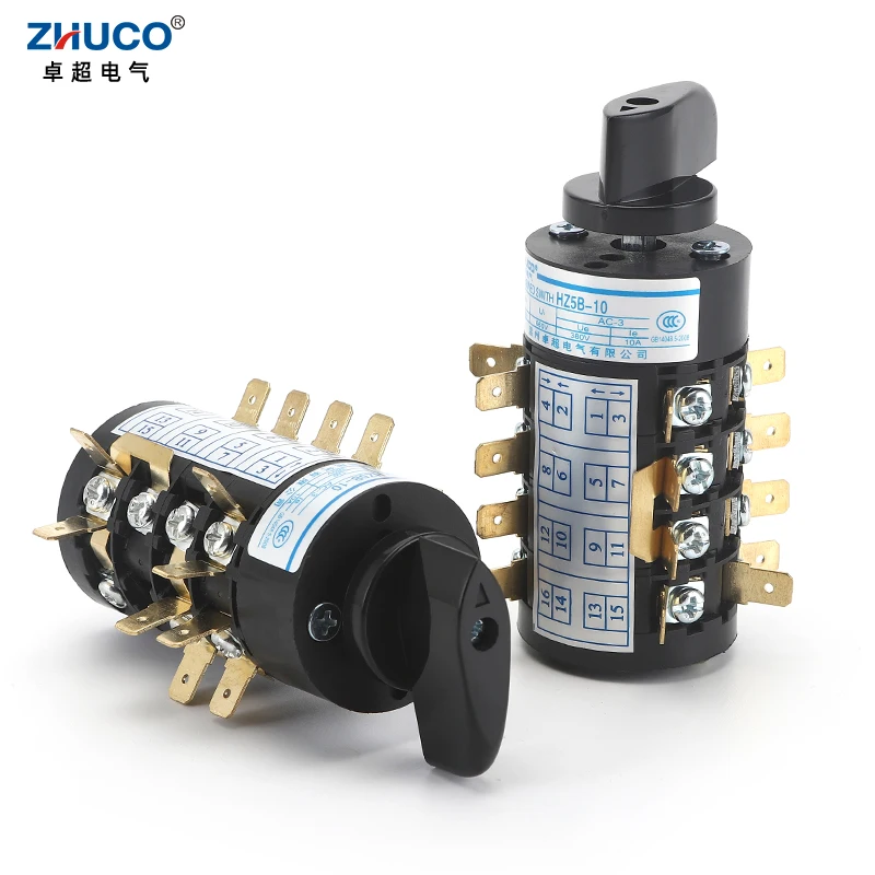 Zhuco-interruptor de Combinação de Transferência Rotativa Cam para Máquina de Solda Elétrica Fase 16 Parafusos Hz5b20 4.ccc 4.bbb 20a 660v