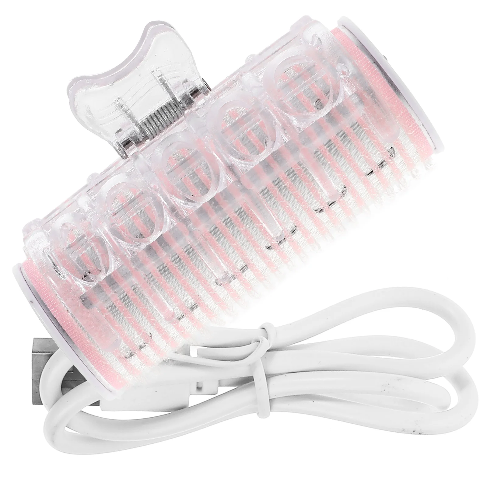 USB Charging Hair Curler Bang Hair Styling Roller Automatic Heating Curlers Hairdressing Tools for Woman (Pink)